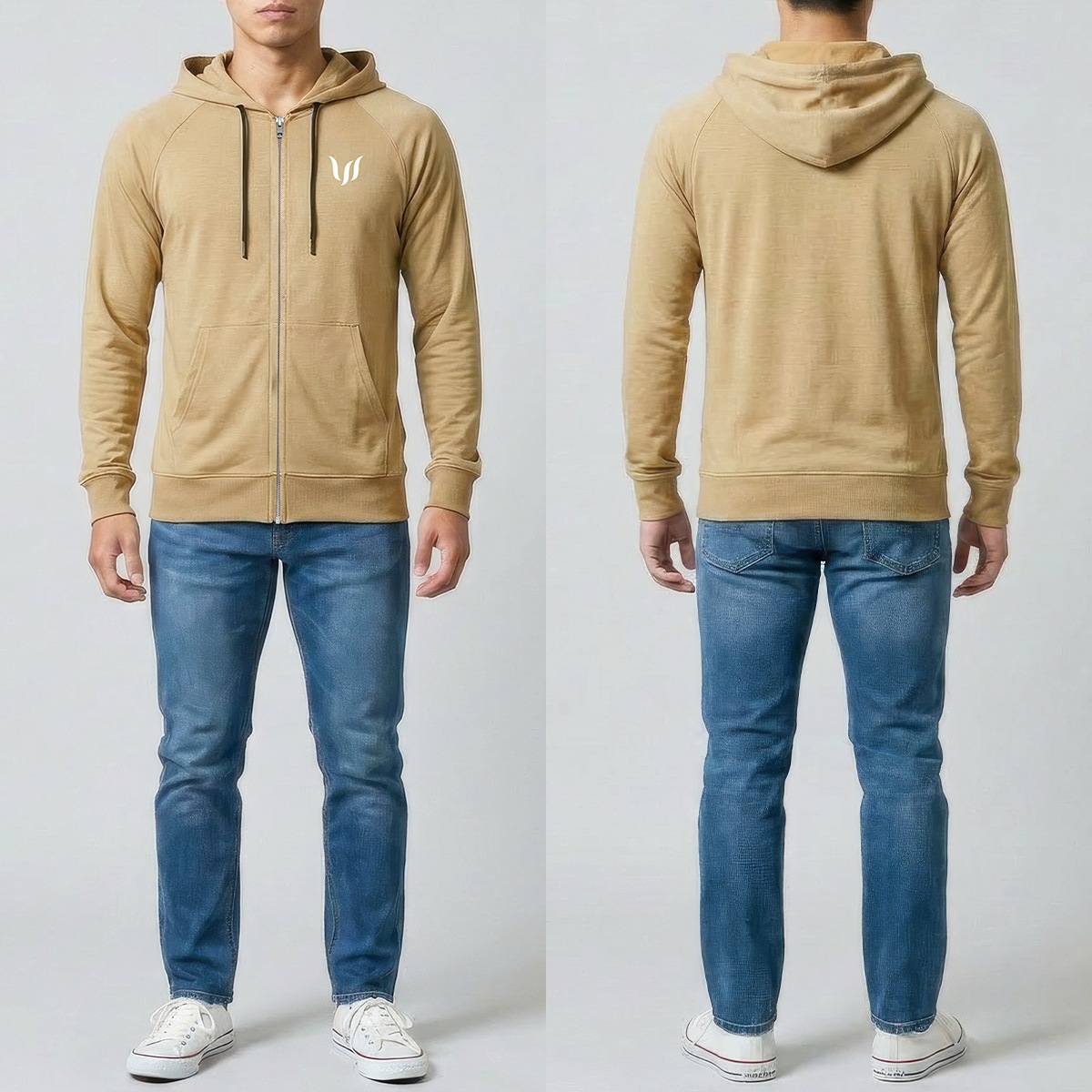 SP ZIP HOODIE - TAN