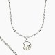 ECLIPSE HOOP NECKLACE (CUBAN CHAIN) - SILVER