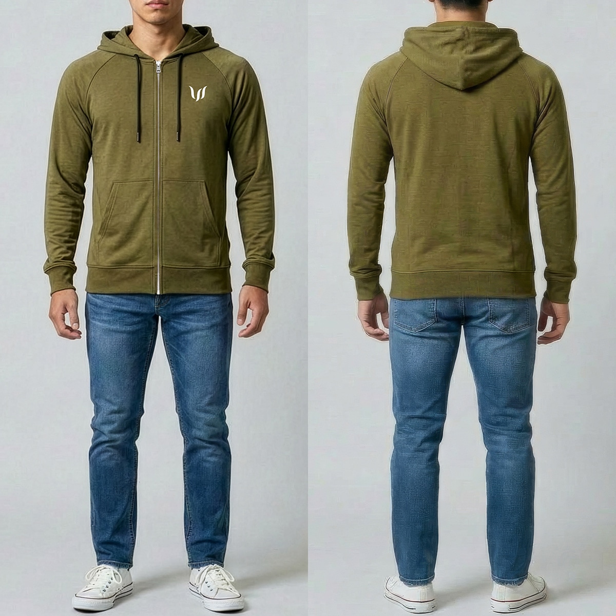 SP ZIP HOODIE - OLIVE