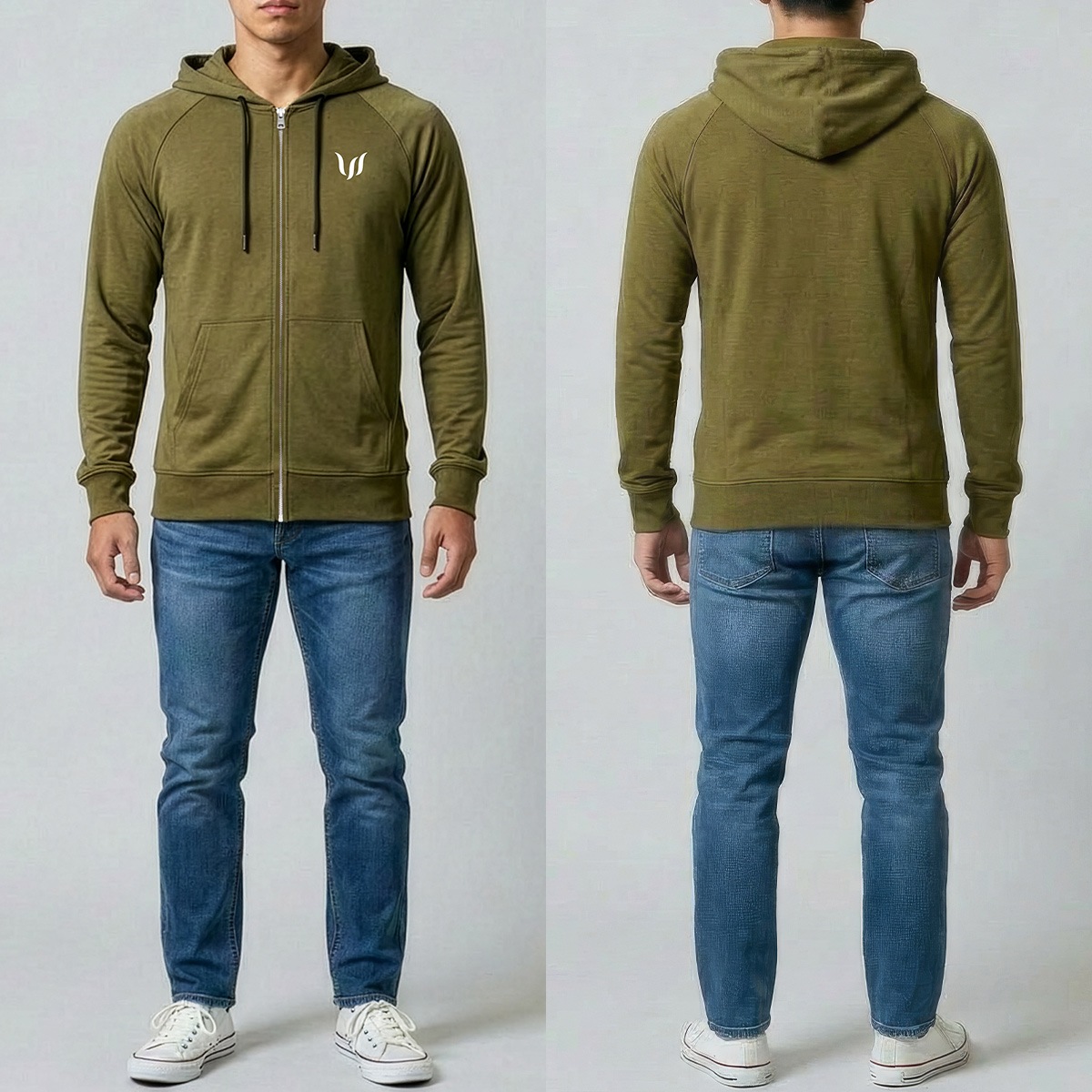 SP ZIP HOODIE - OLIVE