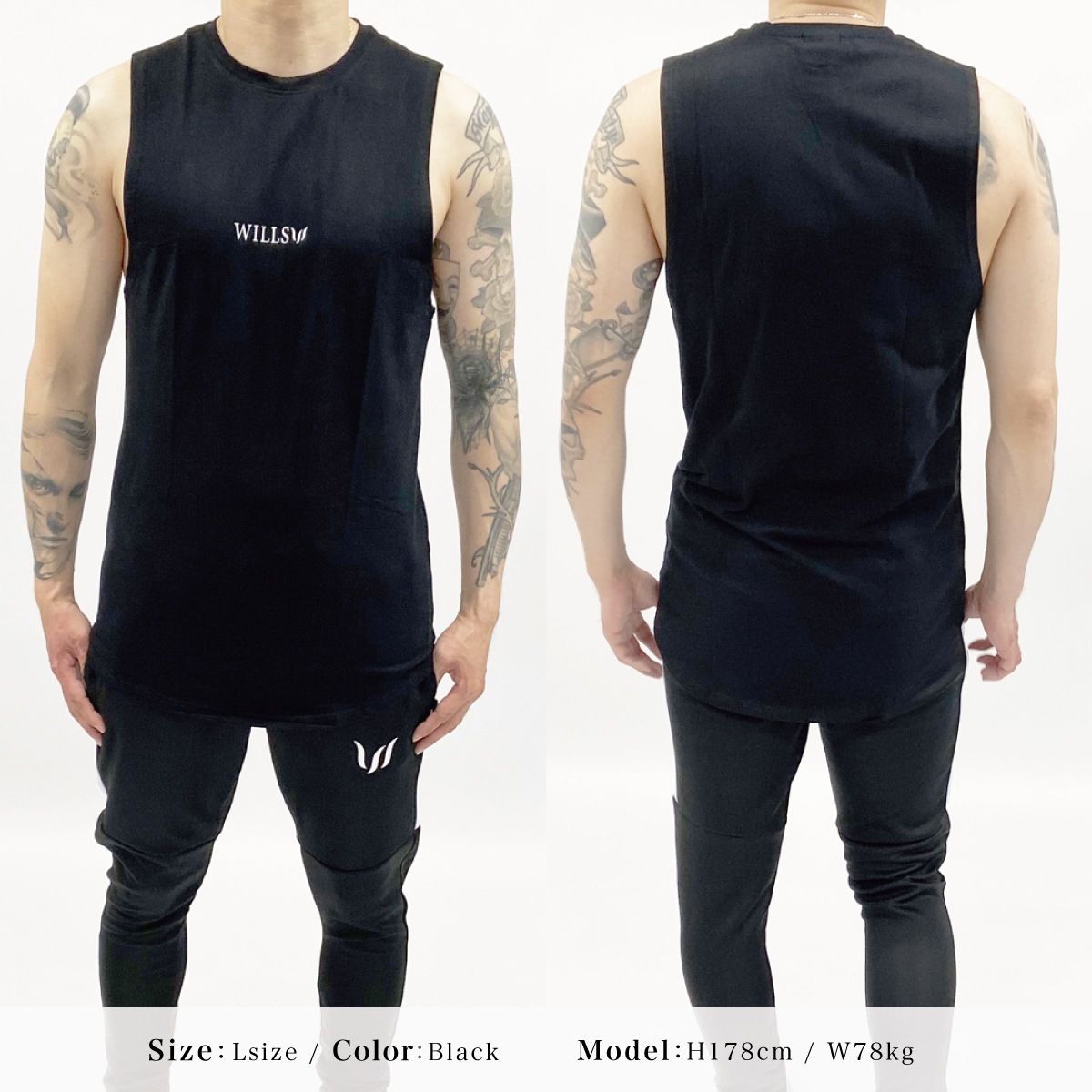 CORE SLEEVELESS T-SHIRT - BLACK