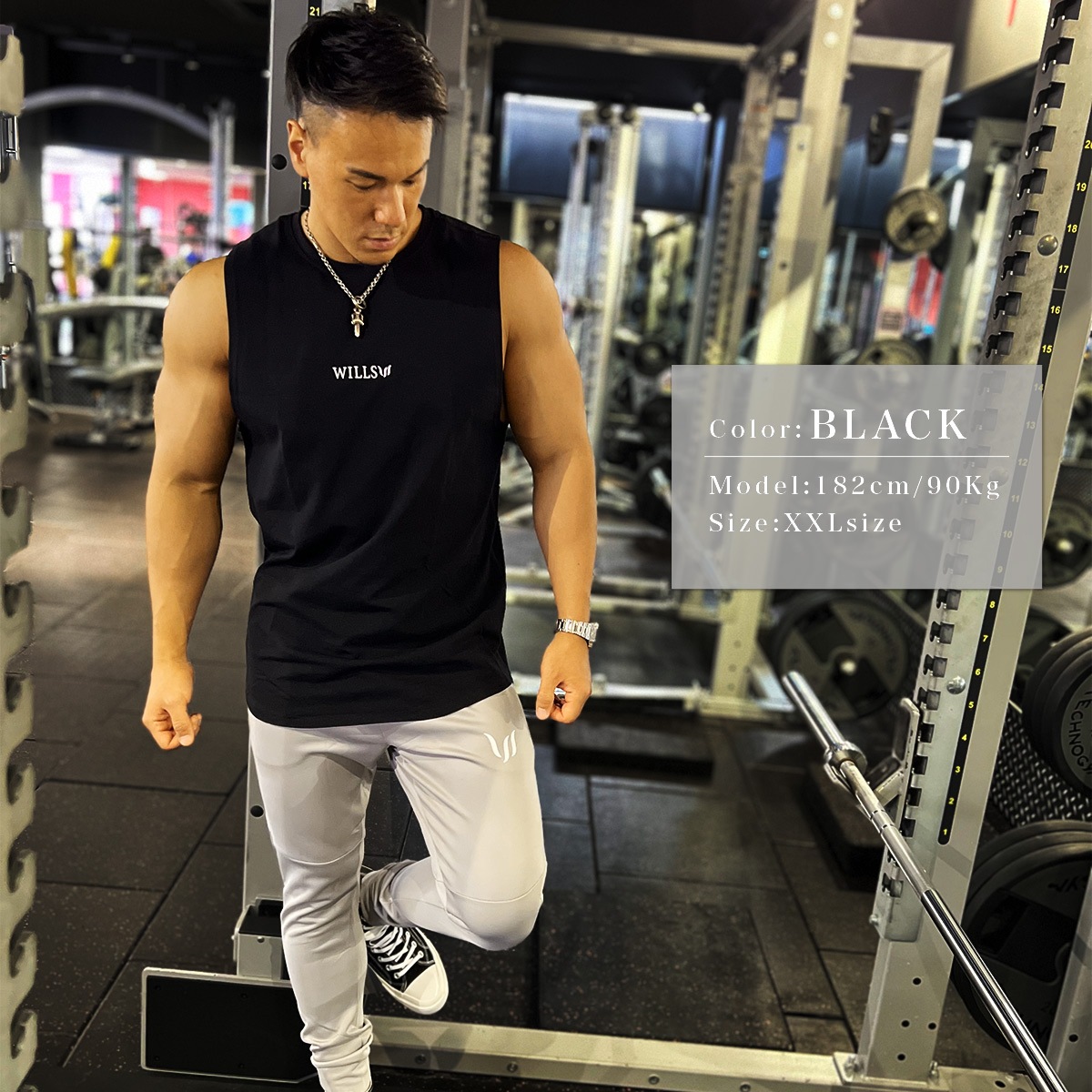 CORE SLEEVELESS T-SHIRT - BLACK