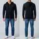 SP ZIP HOODIE - BLACKBLACK