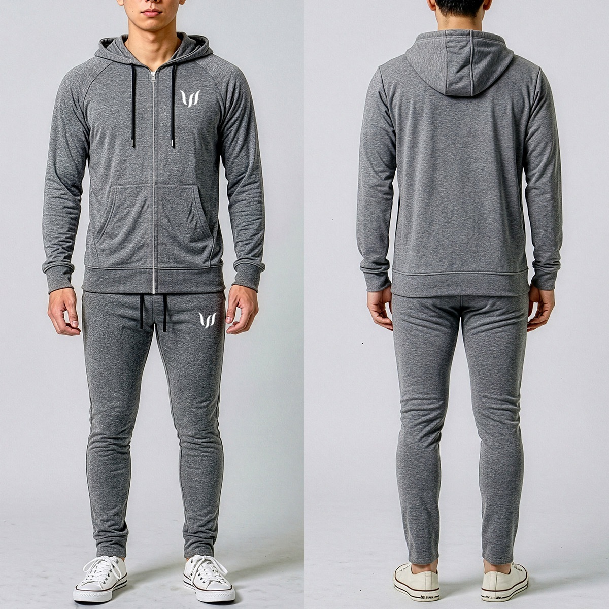 SP "ZIP HOODIE + JOGGER PANTS" SET UP  - CHARCOAL GRAY