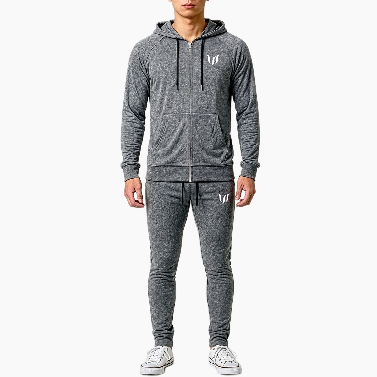 SP "ZIP HOODIE + JOGGER PANTS" SET UP  - CHARCOAL GRAY