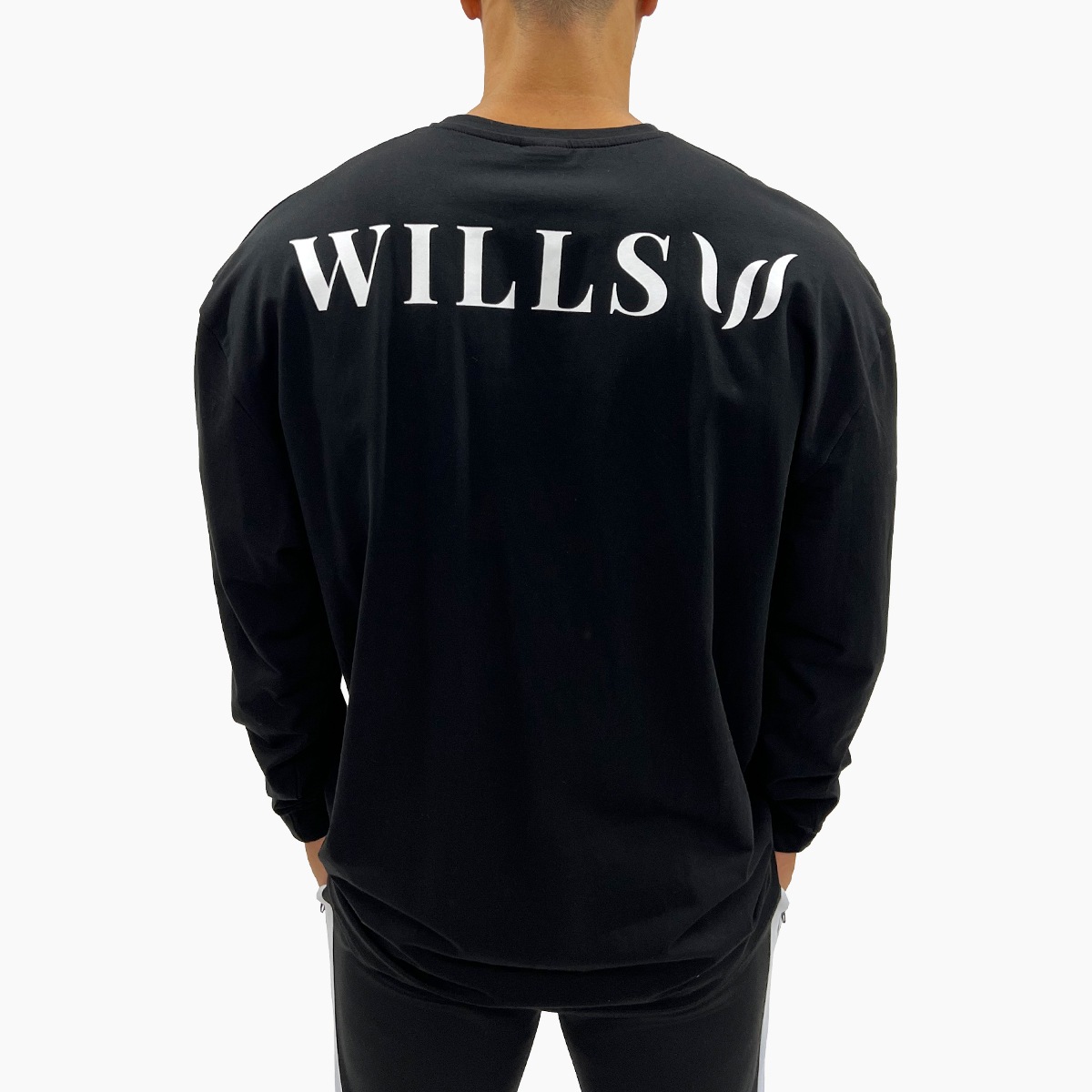 CLASSIC LOGO BACK PRINT OVERSIZE LONG SLEEVED - BLACK