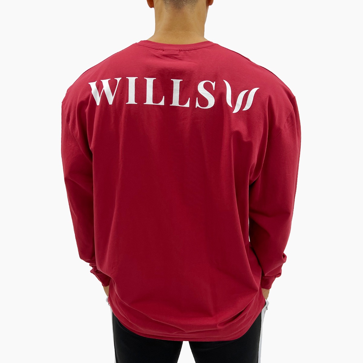 CLASSIC LOGO BACK PRINT OVERSIZE LONG SLEEVED - WINE