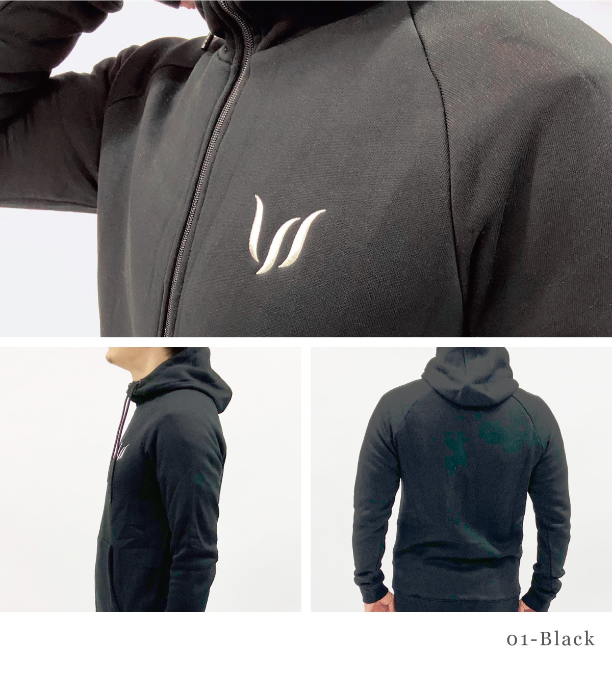 ESSENTIAL ZIP HOODIE - BLACK