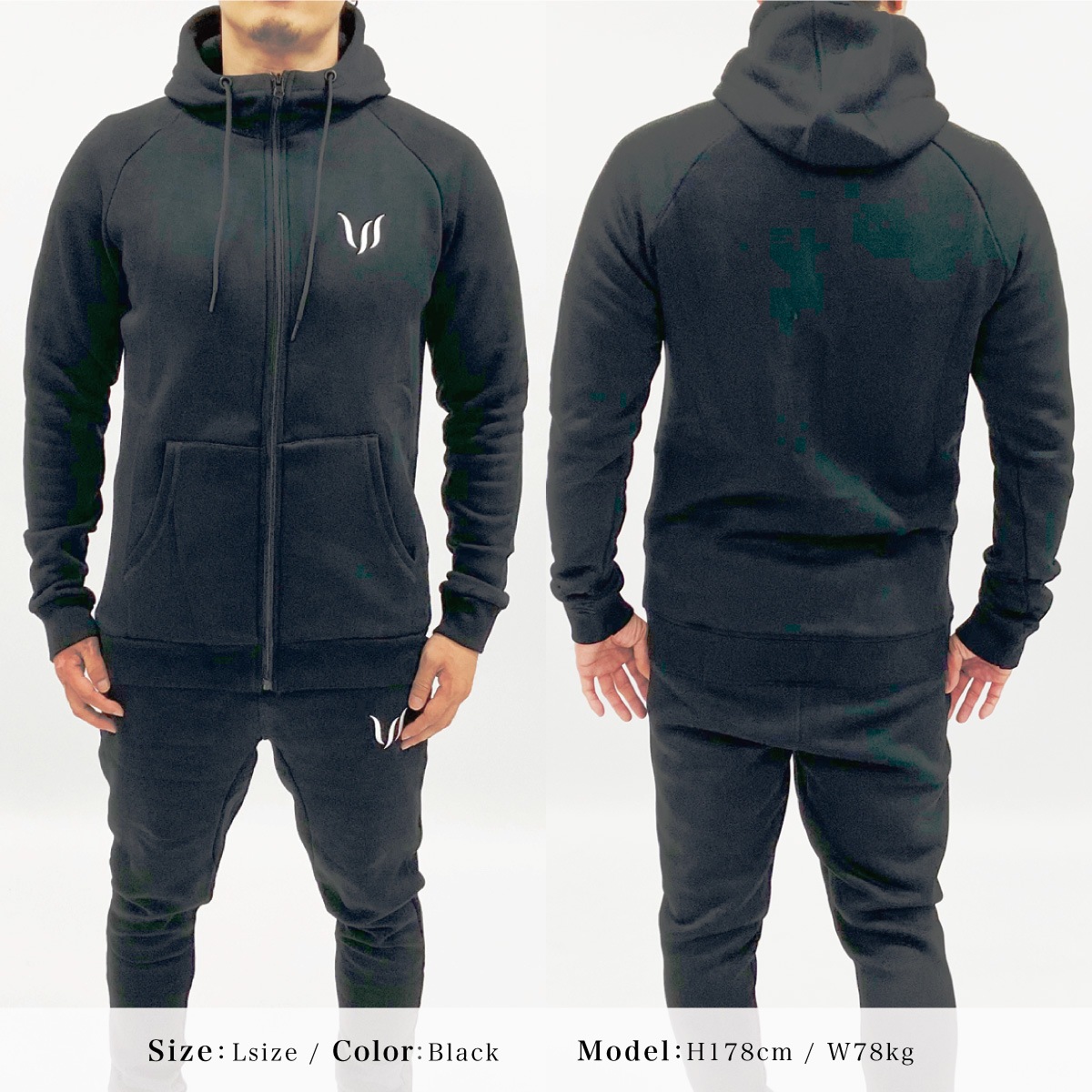 ESSENTIAL ZIP HOODIE - BLACK