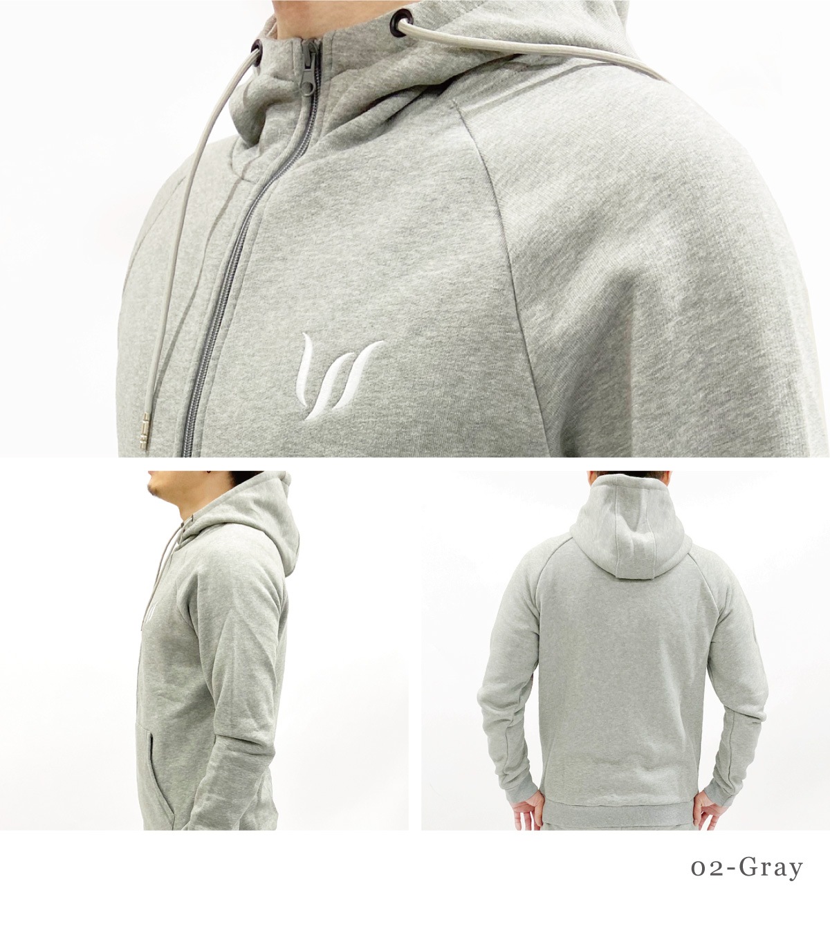 ESSENTIAL ZIP HOODIE - GRAY