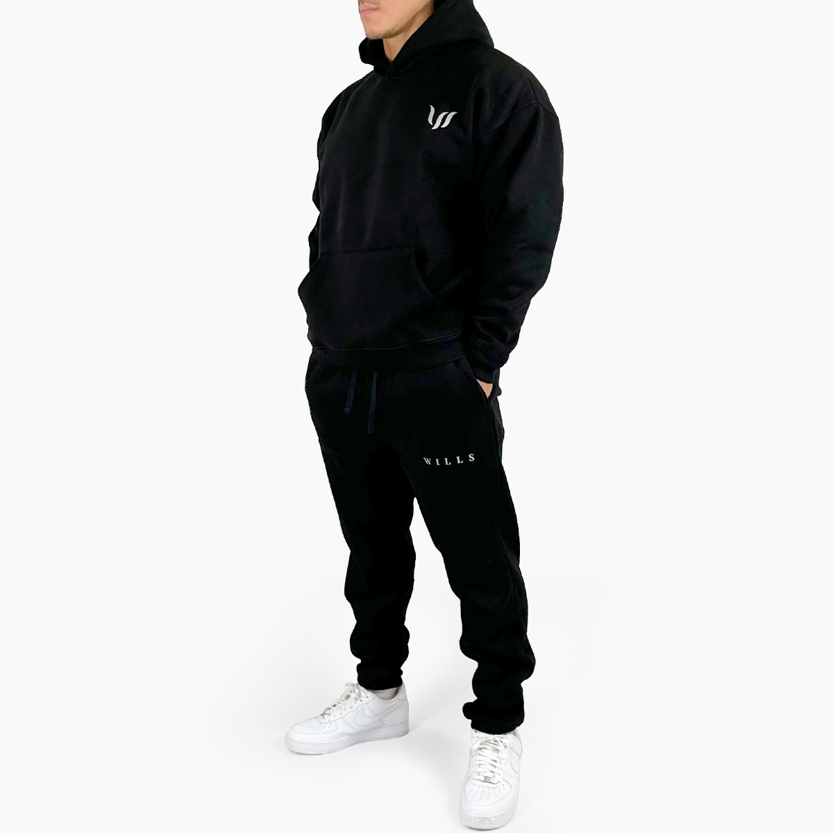 ESSENTIALS REFLECT "HOODIE + PANTS" SET UP  - BLACK
