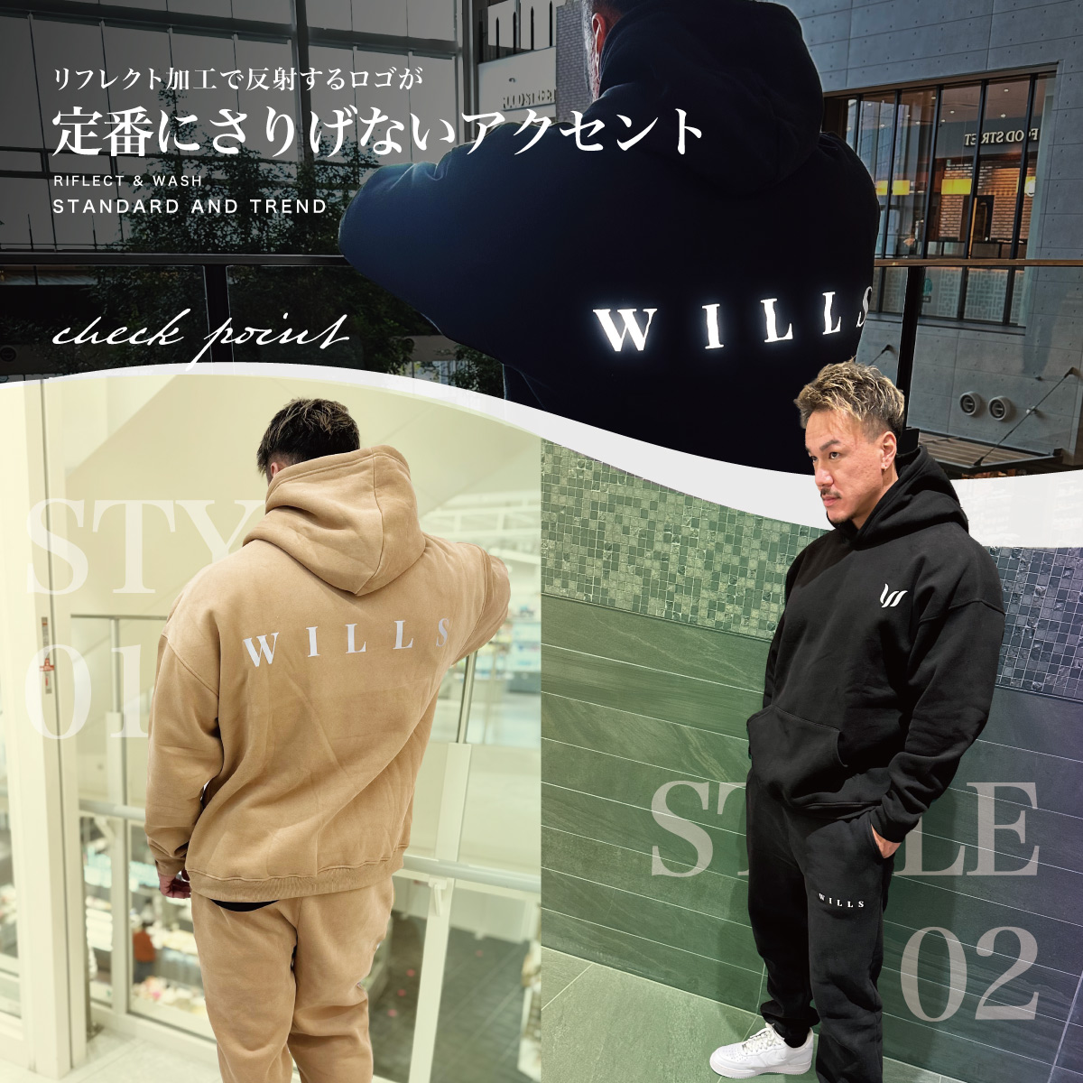 ESSENTIALS REFLECT "HOODIE + PANTS" SET UP  - BLACK