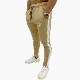 JOGGERS PANTS - TAN/WHITE(­ZIP)