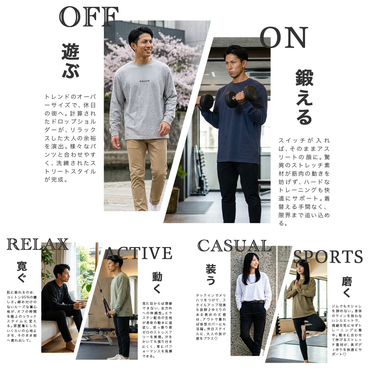 CORE OVERSIZE LONG SLEEVE TEE - NAVY