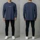 CORE OVERSIZE LONG SLEEVE TEE - NAVY