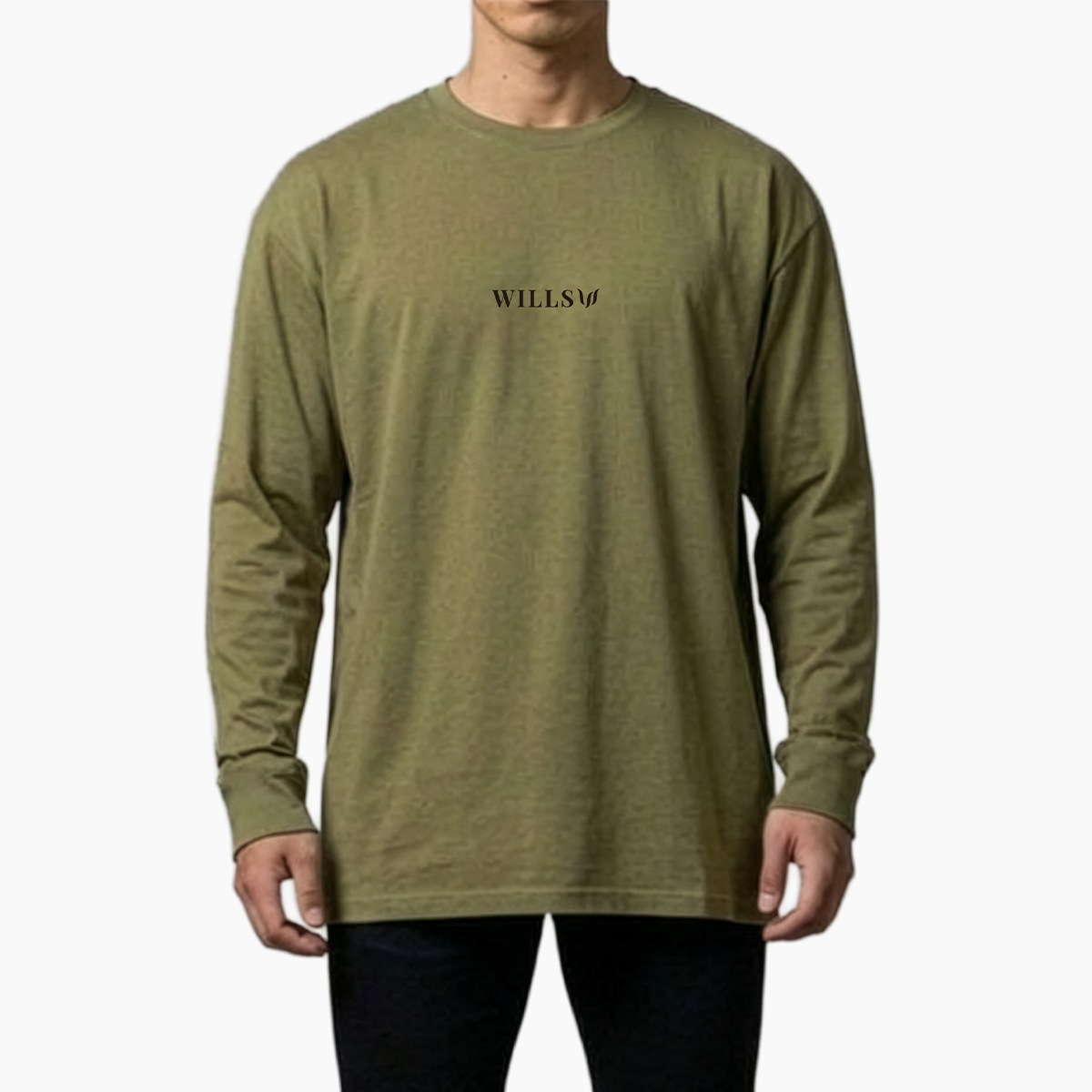 CORE OVERSIZE LONG SLEEVE TEE - OLIVE
