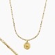 COMPASS PENDANT NECKLACE (VENETIAN CHAIN) - GOLD