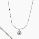 COMPASS PENDANT NECKLACE (VENETIAN CHAIN) - SILVER