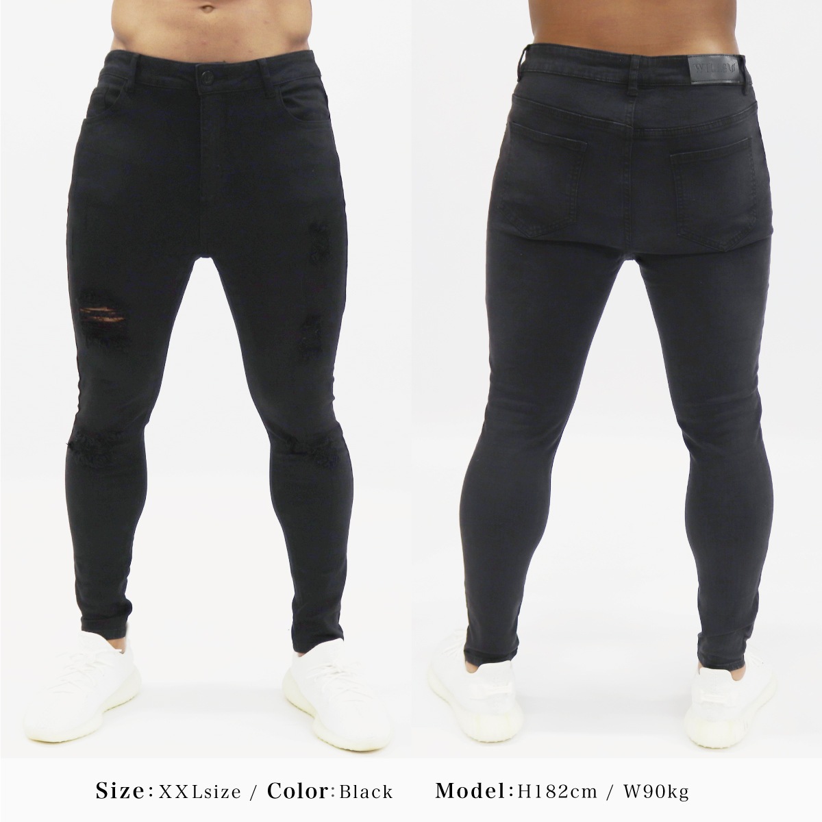 SUPER STRETCH JEANS - SKINNY FIT - BLACK(᡼)