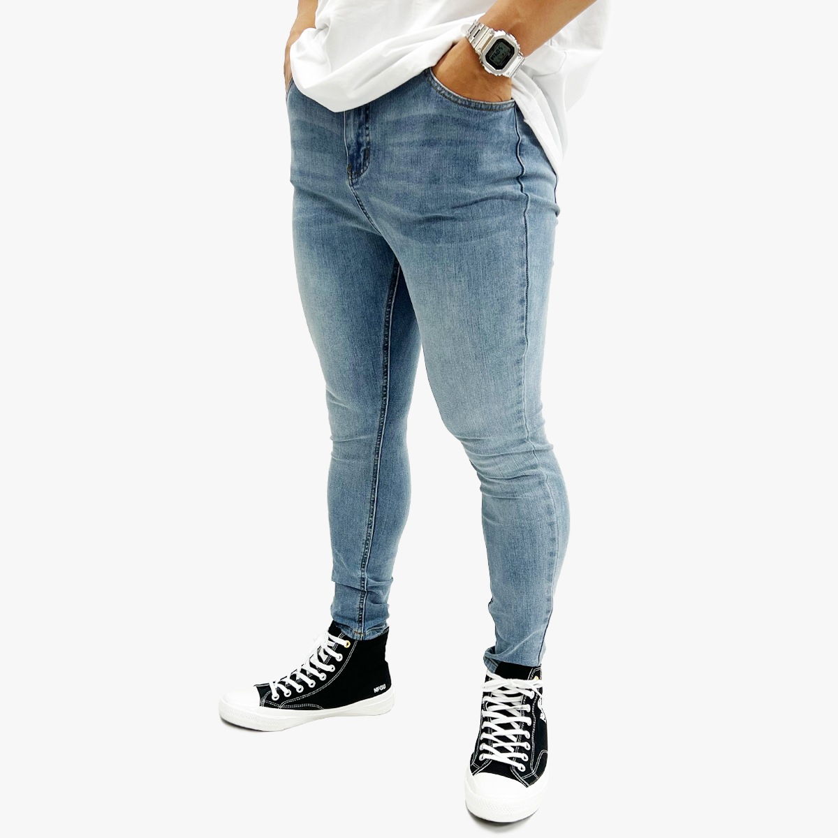 SUPER STRETCH SKINNY JEANS - LIGHT BLUE