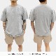 OVERSIZE FRENCH TERRY TEE - GRAY
