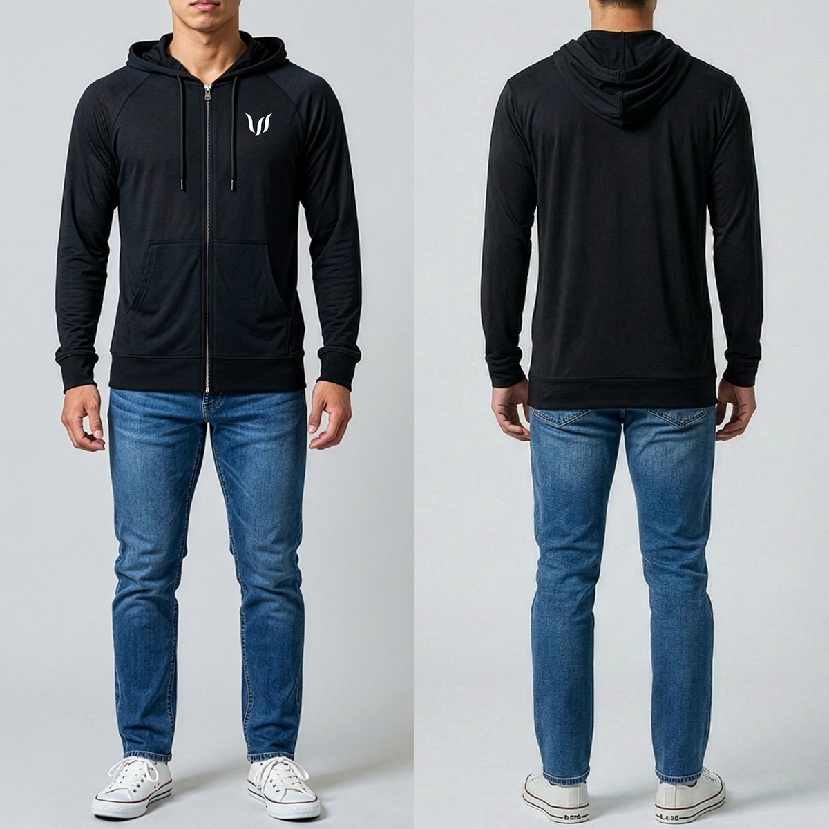 SP ZIP HOODIE - BLACK