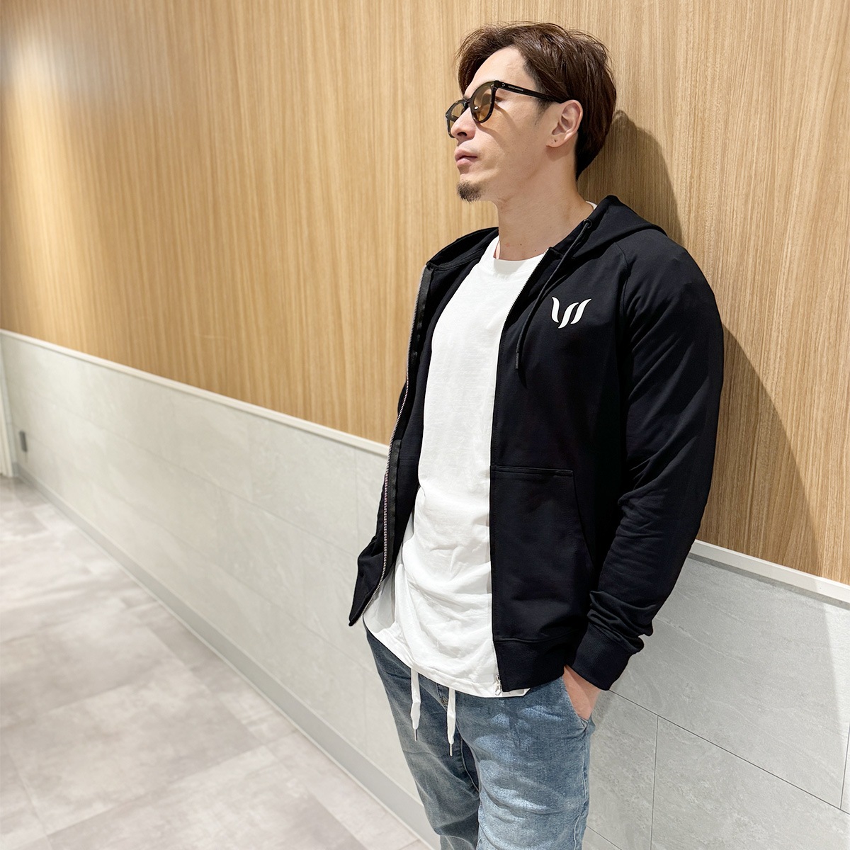 SP ZIP HOODIE - BLACK