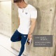 JOGGERS PANTS - NAVY/WHITE(­ZIP)