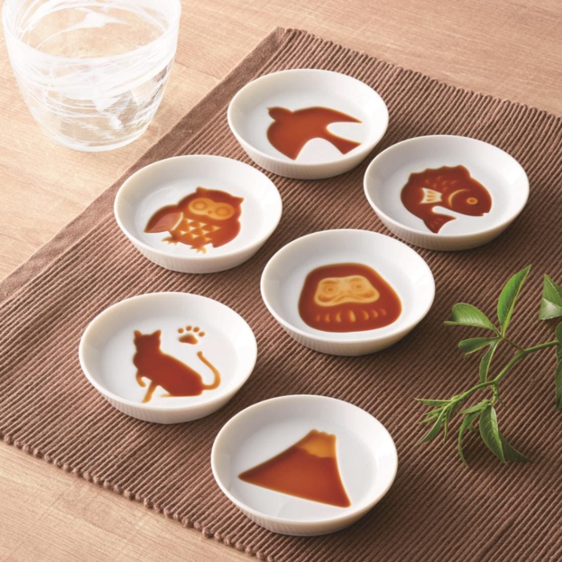 シルエット　しょうゆ皿　6枚セット