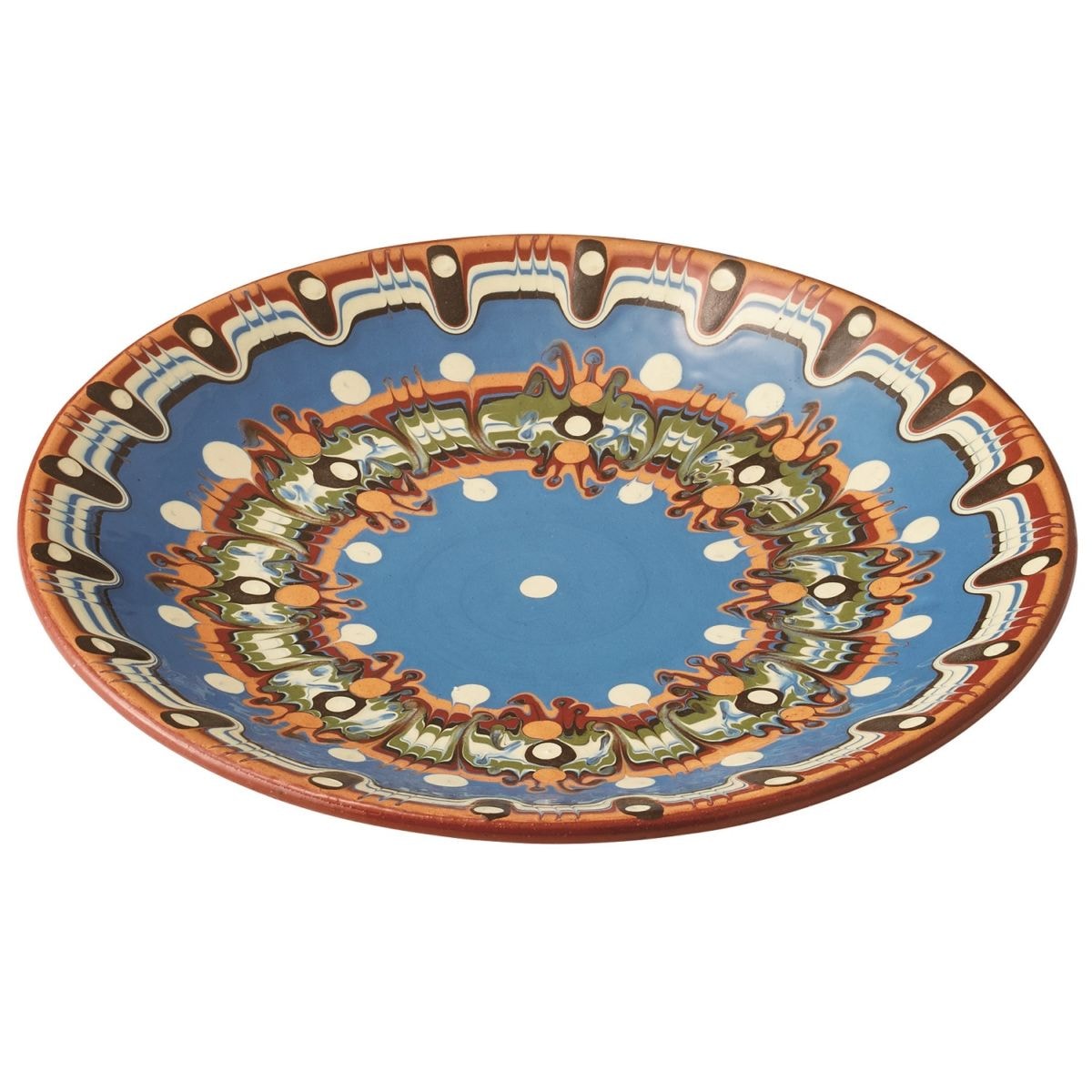 トロヤン陶器 プレートBLUE