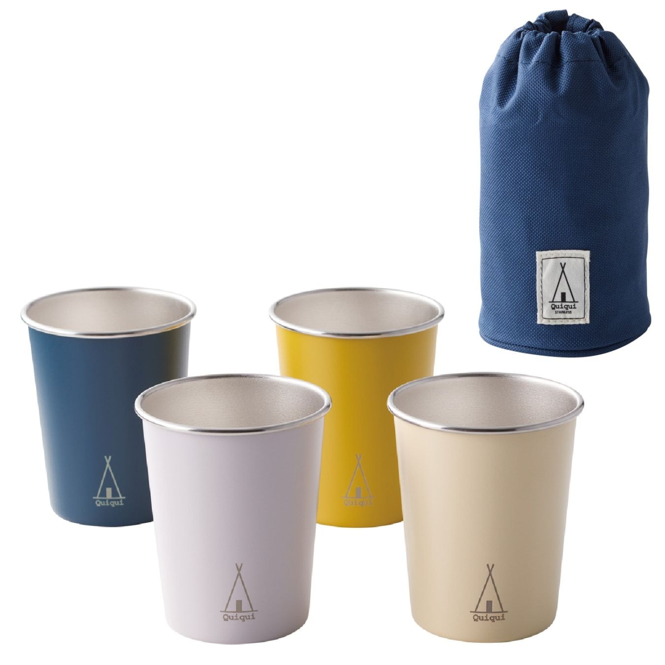 アウトドア ステンレス一重カップセット