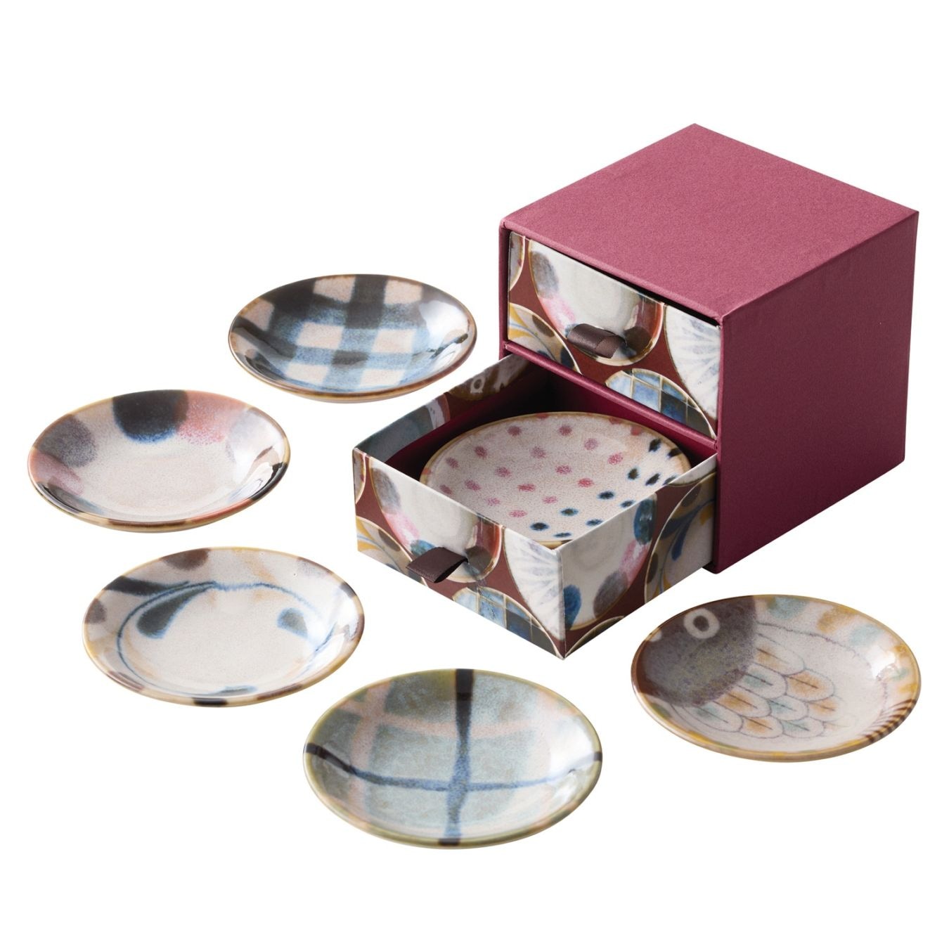 ブラッシュカラー 六種小皿揃