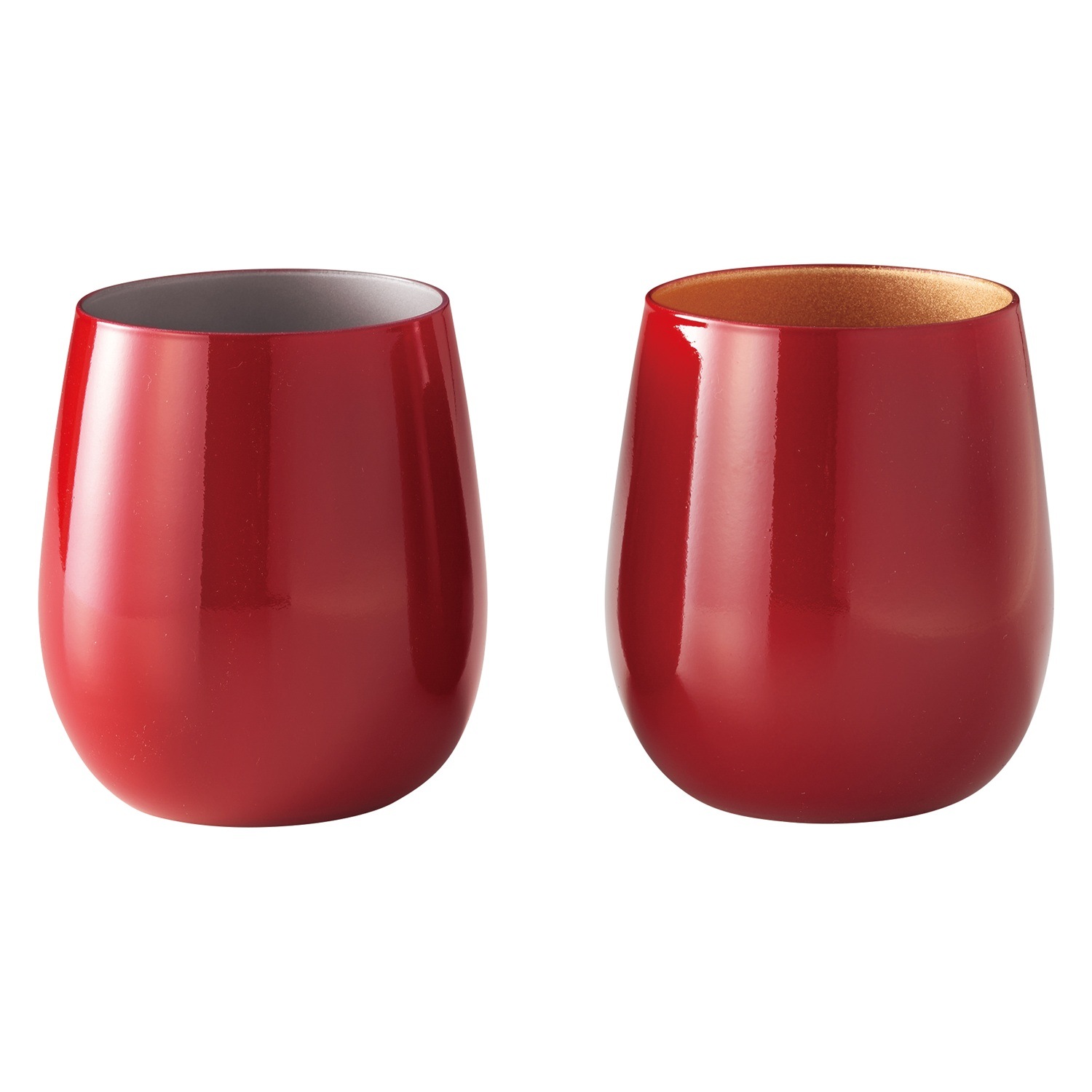 金銀彩ペアグラス 朱光