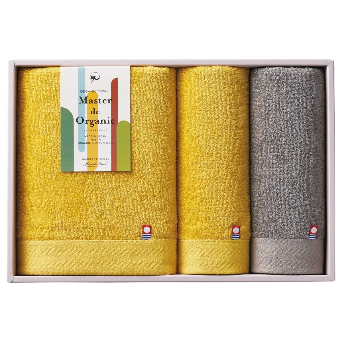 マスタードオーガニック 日本製 愛媛今治 オーガニックタオルセット C