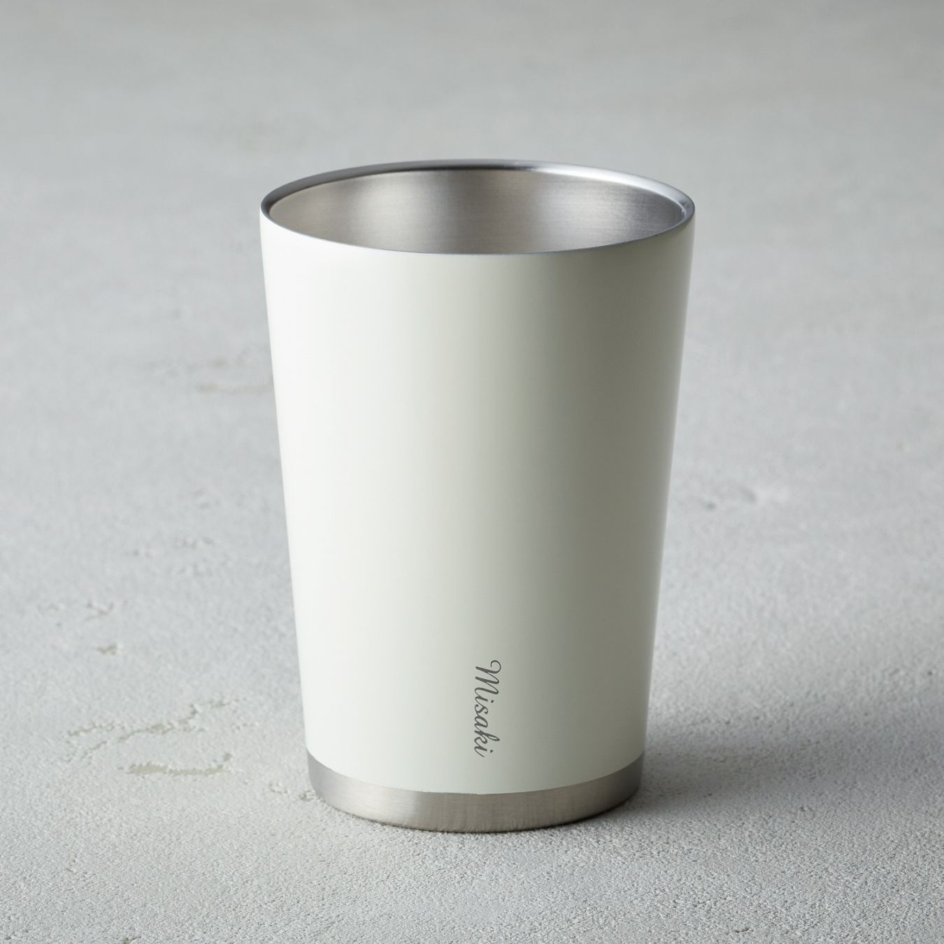 二重ステンレスタンブラー（名入） アイボリー