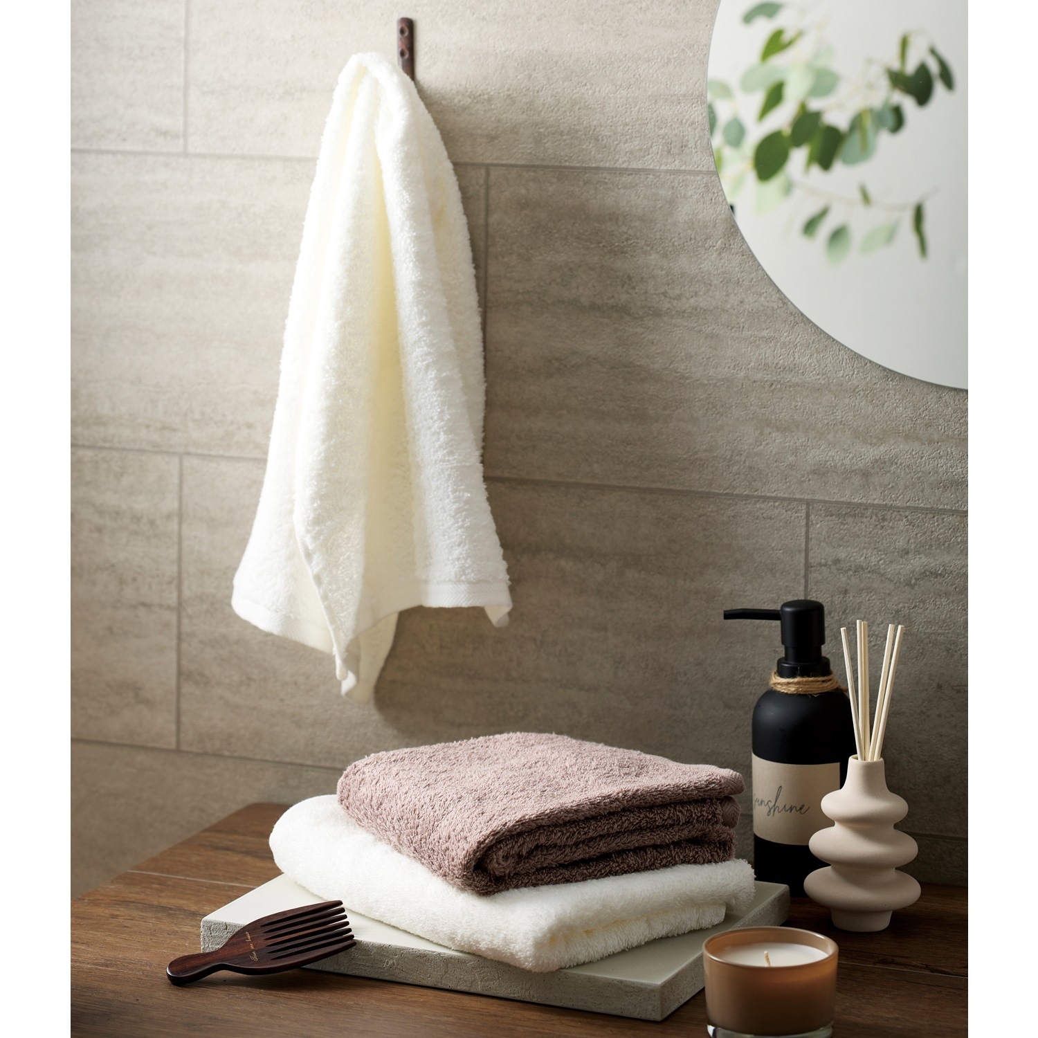 アンシャンテオーガニック〈ココアブラウン〉 オーガニックコットンタオルセット B