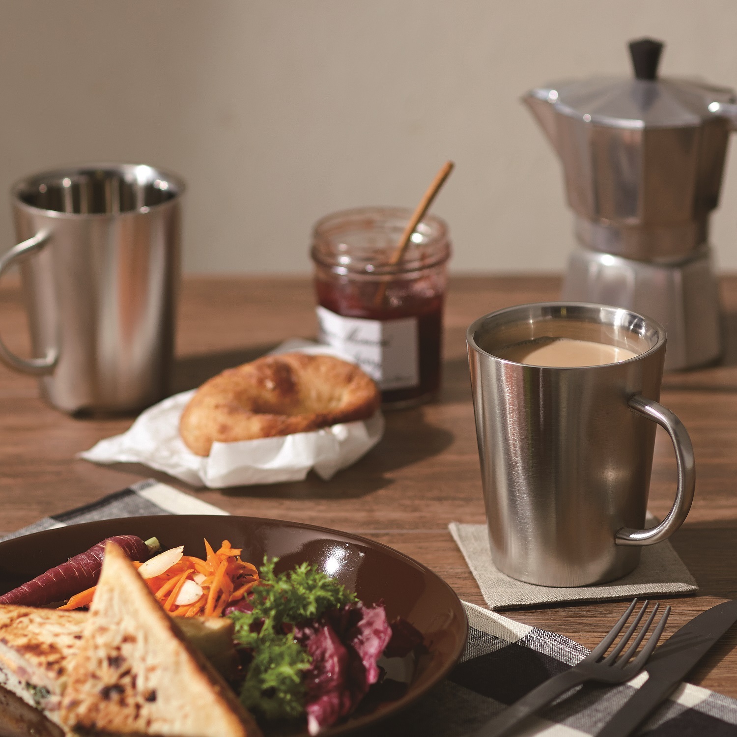 サーモ 二重マグカップペア