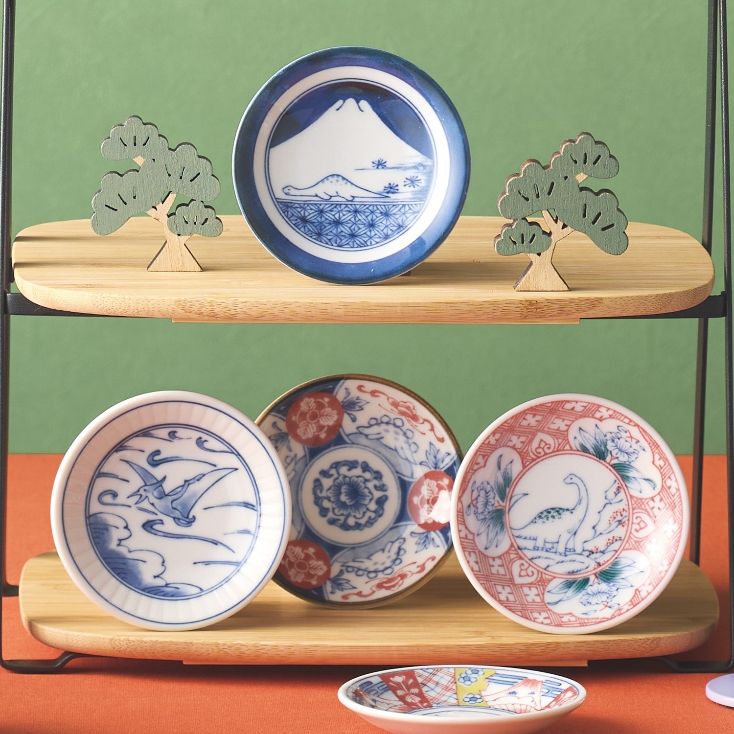 江戸っ子恐竜 六客まめ皿揃