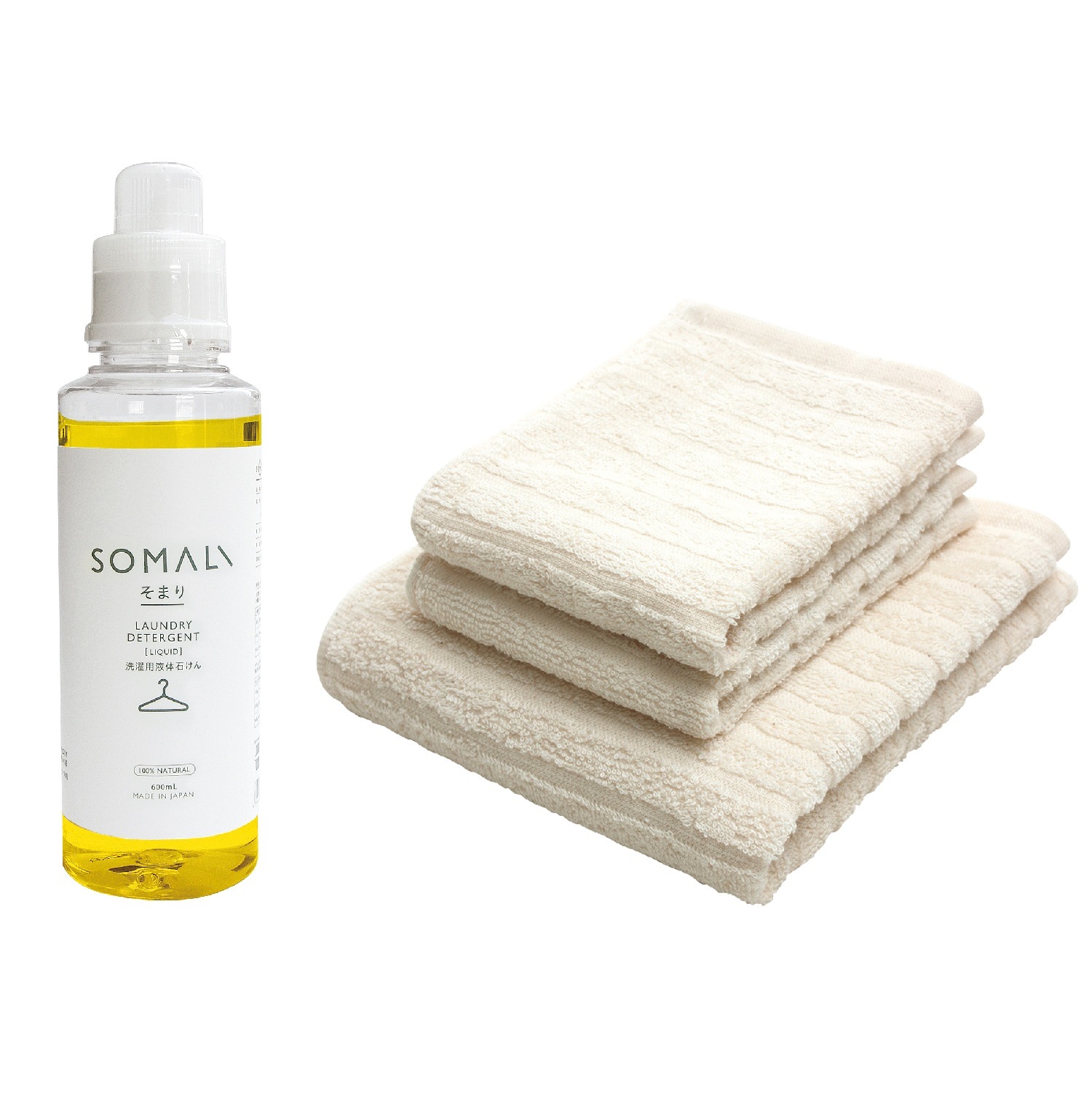 そまり 洗濯用液体石けんとタオルのセット
