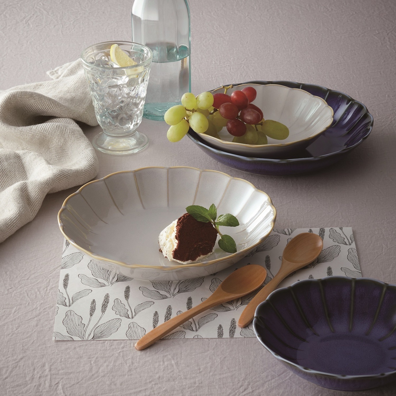 釉変り カレー&サラダ揃