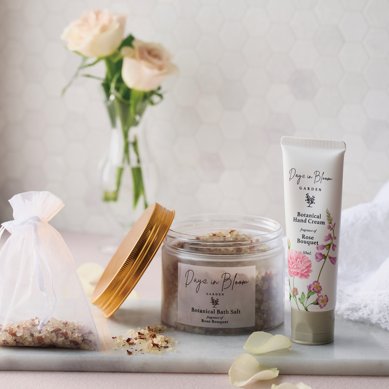 デイズインブルーム GDハンド&バスソルトジャーセット ローズ