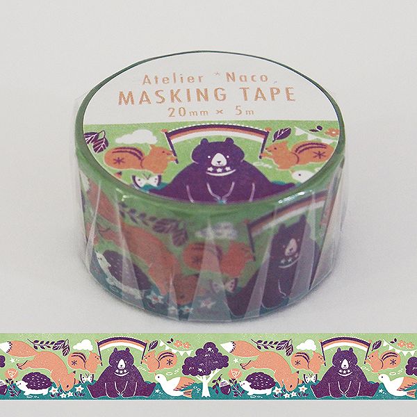 田口奈津子マスキングテープ／森の動物