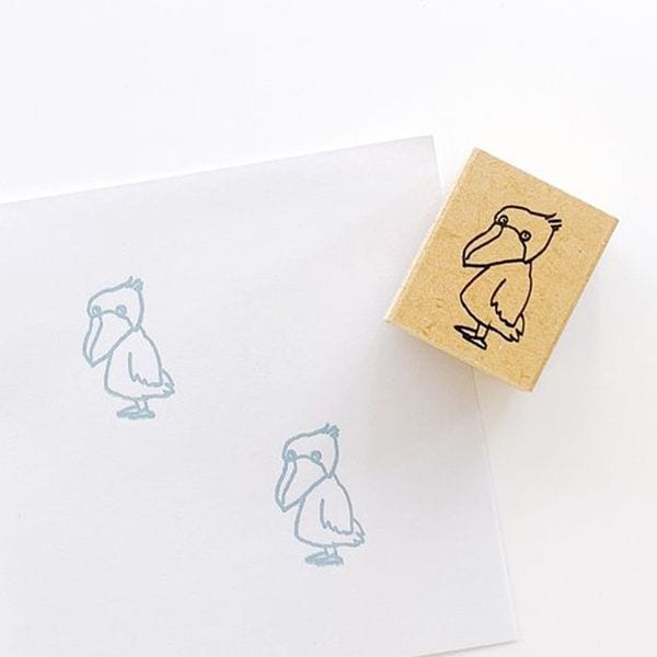 ピッコロスタンプ／ハシビロコウ・横向き