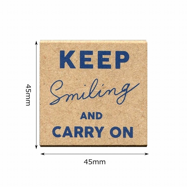 【S】チェリッシュスタンプ／KEEP Smiling AND CARRY ON