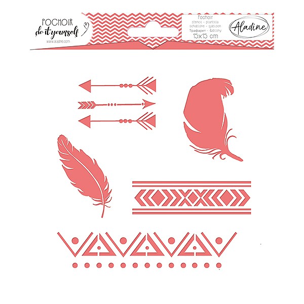 【S】ステンシルシートＬ／エスニック