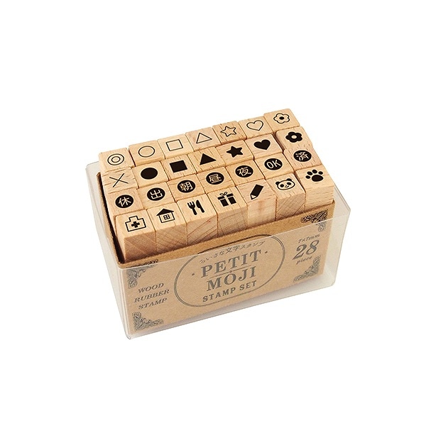 プチ文字スタンプセット／小／絵柄・マークセット（２）