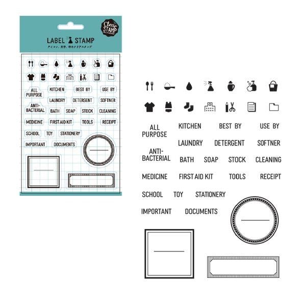 【S】ラベルスタンプ Clear／Household Items