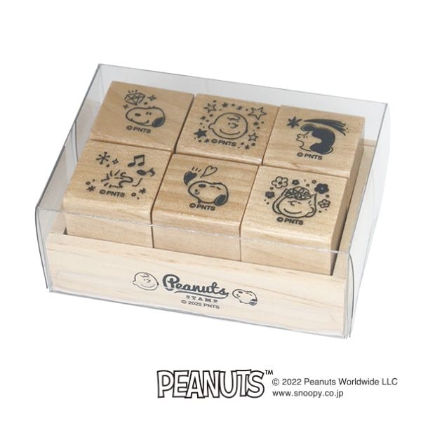 スヌーピー６Ｐスタンプセット／ピーナッツキャラクター表情