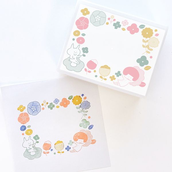 このいろスタンプmizutama／お花のフレーム