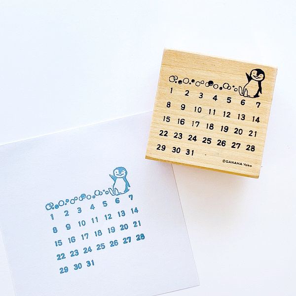 どうぶつはんこ【手帳編】／ペンギン・カレンダー